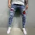 Calça Jeans Skinny Destroyed Xadrez - loja online
