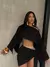 Conjunto Cropped e Minissaia Plissado Degagê