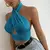 Top Tendencia Feminino Frente Única Cruzado Preto - glamúria