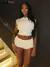 Conjunto Coquette em Renda com Babados na internet