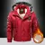 Jaqueta Parka Masculina Balaclava Vermelha na internet