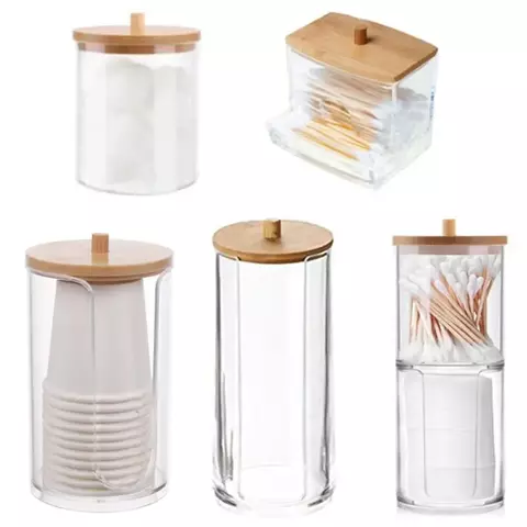 Coleção Crystal Clean – Organizadores de Acrílico para Banheiro, higiene e skincar