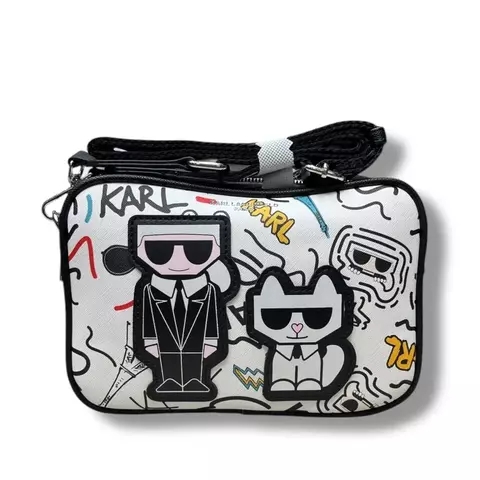 Bolso Crossbody Karl Lagerfeld Blanco (Abstracto) - comprar en línea