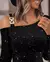 Mulher moda glitter vestidos femininos roupas de leite 2025 nova roupa feminina na internet