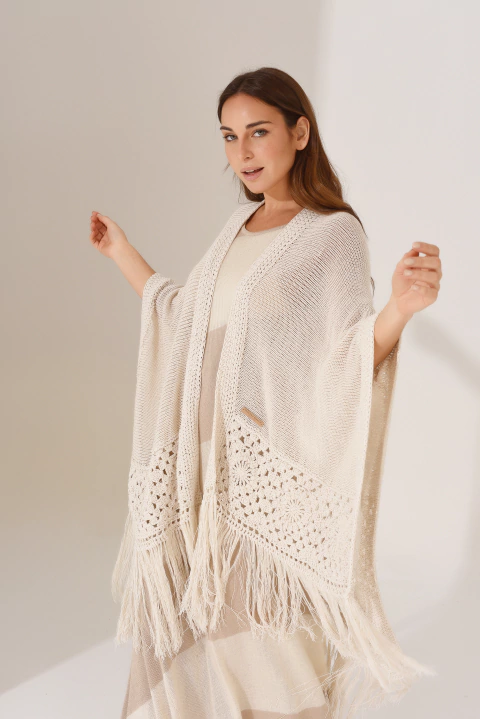 RUANA HAND MADE LINO ART 3815LIN- New In!