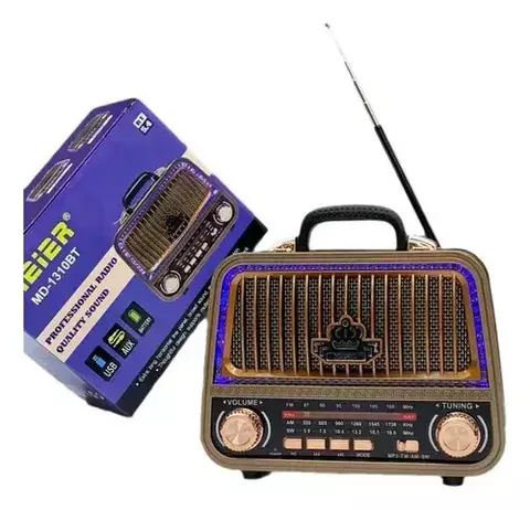 Radio vintage recargable Meyer AM/FM/SW + Aux + USB MD-1310BT