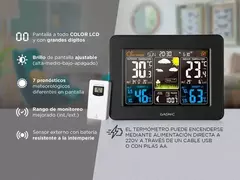 Termómetro Higrómetro Gadnic MT20 Estación meteorológica radio reloj con sensor exterior tecnología de sensor RF en internet