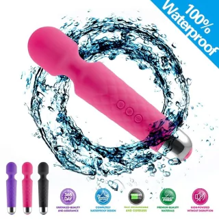 Varinha Mágica Silicone Aveludado Recarregável USB POTENTE 20 cm - AV000