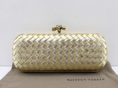 Bolsa Festa Bottega Veneta Clutch New Gold - Premium