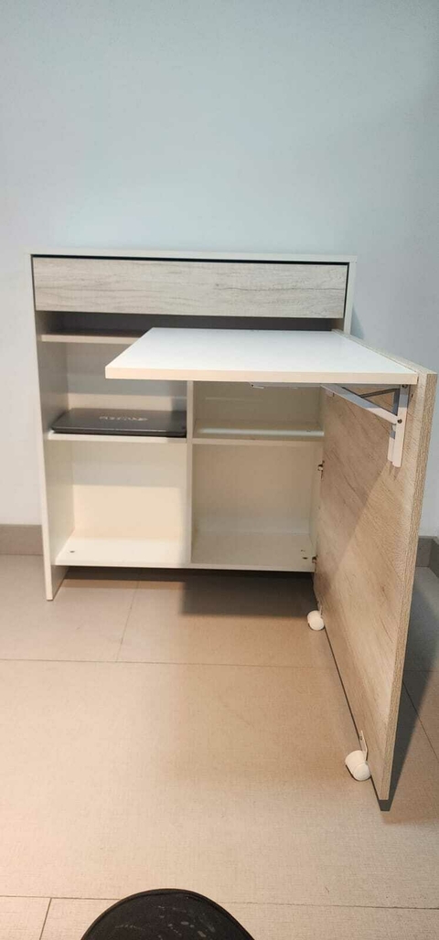 Mesa Plegable con Cajon y Estantes Art Sku 1434