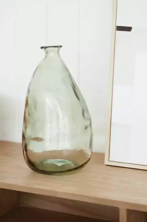 Florero vidrio reciclado (alto)