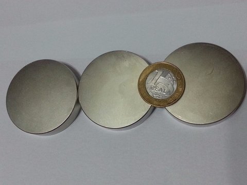 Imã Neodímio N35 Ø48x10mm - Disco