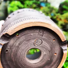 Vaso cerâmico FujiPot alta queima sem esmalte A13,5x17cm - FujiBonsai