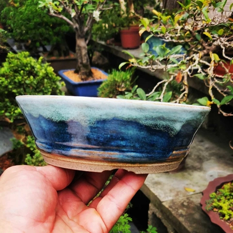 Vaso cerâmico FujiPot alta queima esmaltado A4,5x14,5Cm