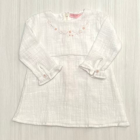 Vestido BLANCA blanco bordado