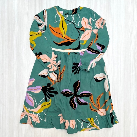 Vestido FRANCA verde flor