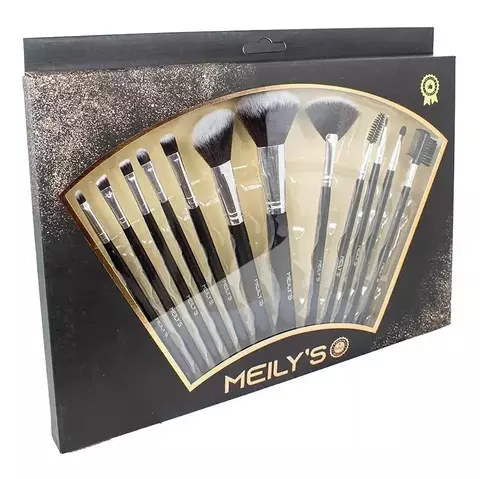 Kit Com 12 Pincéis Profissionais - MKP-154 - Meily's - comprar online
