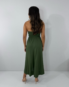 Vestido Perla - Verde Militar - Closet RC Atacado