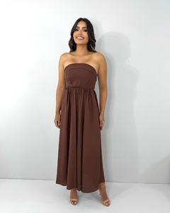 Vestido Perla - Marrom - loja online