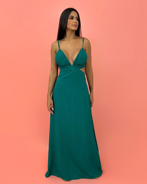 Vestido Flávia - Verde Amazônia