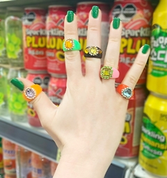 Anillo de colores y strass GINA