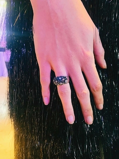 Anillo negro de acero quirurgico FIONA - Gabriella Capucci