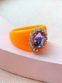 Imagen de Anillo de colores y strass GINA