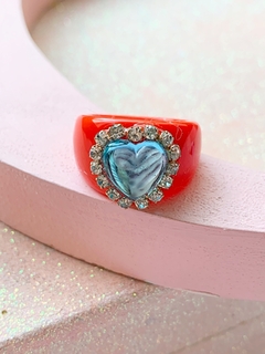 Anillo de colores y strass GINA