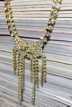 Collar dorado flecos de strass BRUNELLA