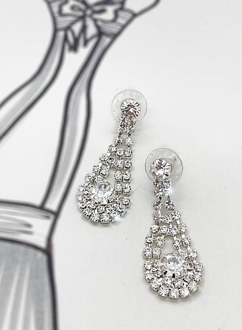 Aros cortos de strass MAGGIE - comprar online