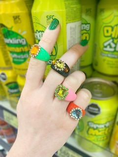 Anillo de colores y strass GINA - comprar online