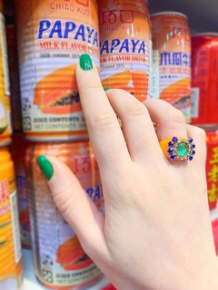 Anillo de colores y strass GINA