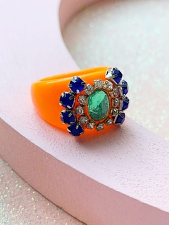 Imagen de Anillo de colores y strass GINA