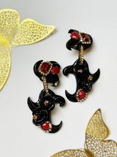 Aros negros de strass DARLENE - comprar online