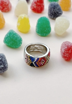 Anillo multicolor de strass ROXANNE en internet
