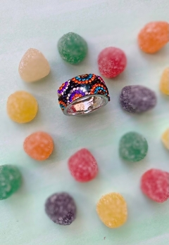 Anillo multicolor de strass ASHLEY - comprar online