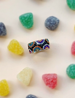 Anillo multicolor de strass ASHLEY - tienda online