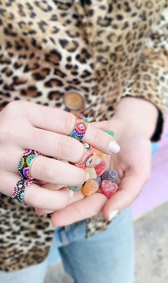 Imagen de Anillo multicolor de strass ASHLEY