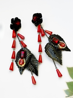 Aros de flor con cristales FLEUR - Gabriella Capucci