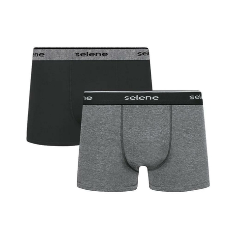 CUECA BOXER ALGODAO - KIT 2 UNIDADES