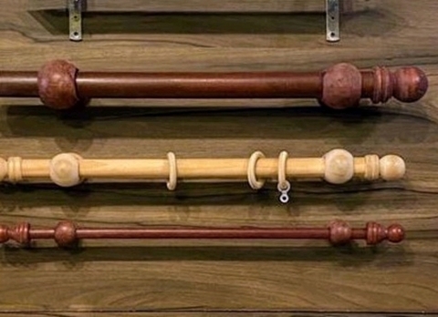 Kit Barral madera 32 mm NATURAL Sin Argollas