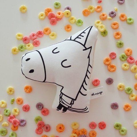 Sonajero Unicornio con bolsita de tela