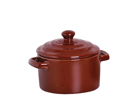 CAÇAROLA MINI MARROM COM TAMPA - UNIDADE