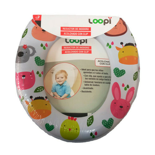 Reductor Adaptador De Inodoro Con Clip Infantil Acolchonado