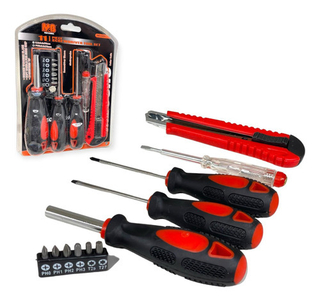 Set Destornilladores Acero Punta Magnetica Trincheta 11 Pcs