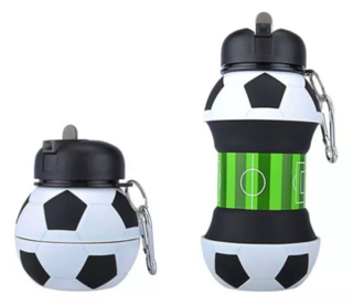 Botella De Silicona Plegable Con Pico Pelota Futbol Basket