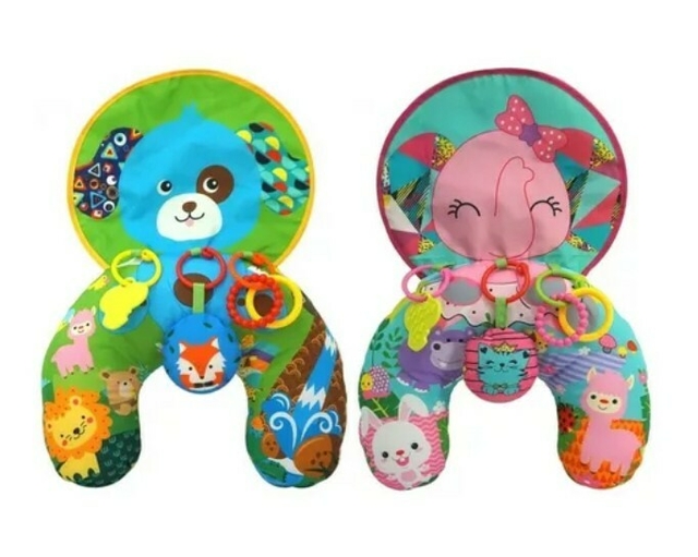 Almohada Didactica De Peluche Con Textura Cuello Sonajero Almohada Didactica De Peluche Con Textura Cuello Sonajero