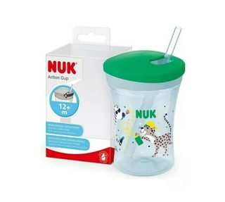 Vaso Nuk Action Cup Evolution Silicona Sorbete Flexible Verde Leopardo