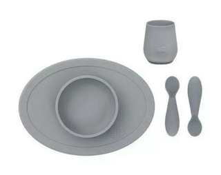 Set De Silicona Con 2 Cucharas, Vaso Y Plato First Food Ezpz