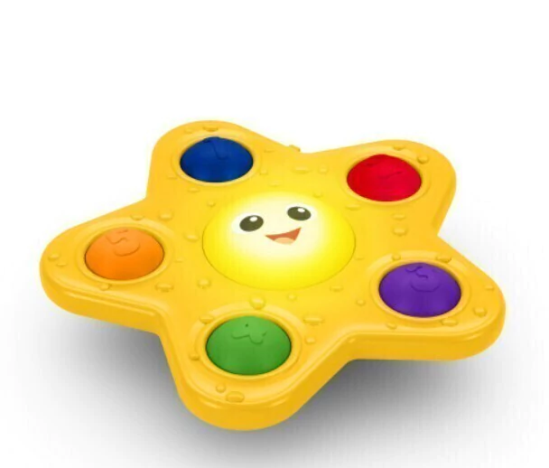 Estrella con luz y pop it Sensorial Didactico Sonajero